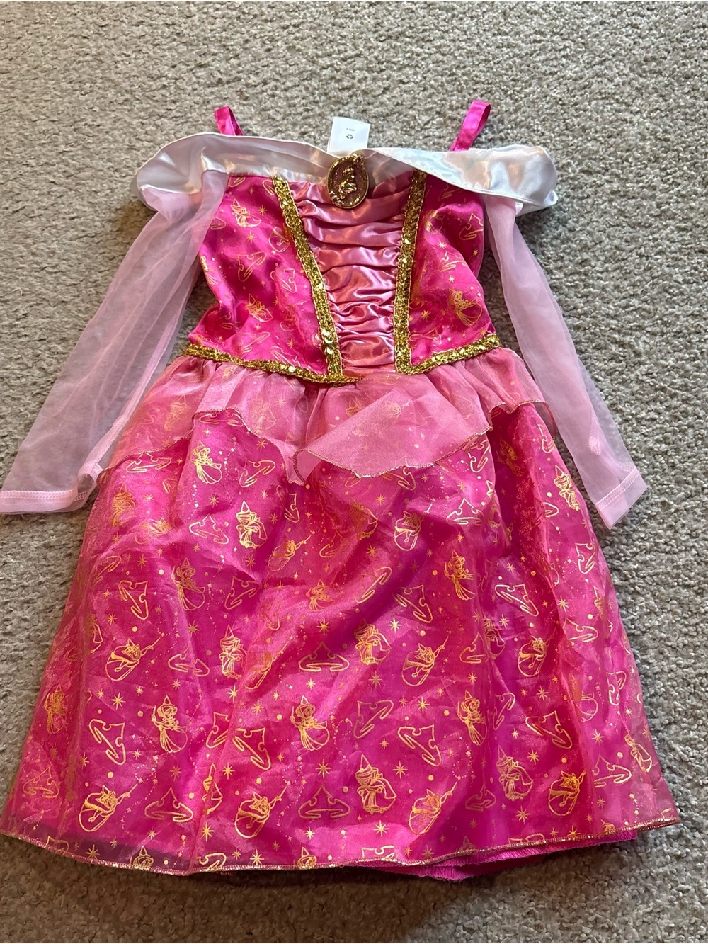 Disney Store Aurora Dress Gown Sz 5/6 Halloween Costume World Sleeping Beauty
